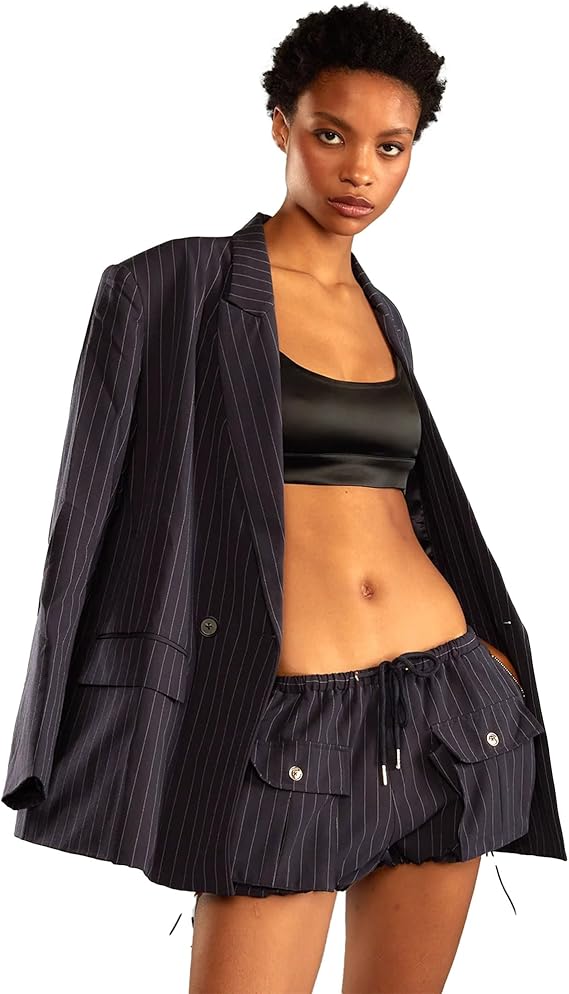 Pinstripe Cargo Bloomer Short